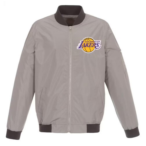 LA Lakers Bomber Nylon Lightweight Jacket - Image 2