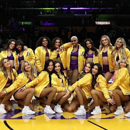 LA Lakers Yellow Varsity Satin Jacket - Image 7