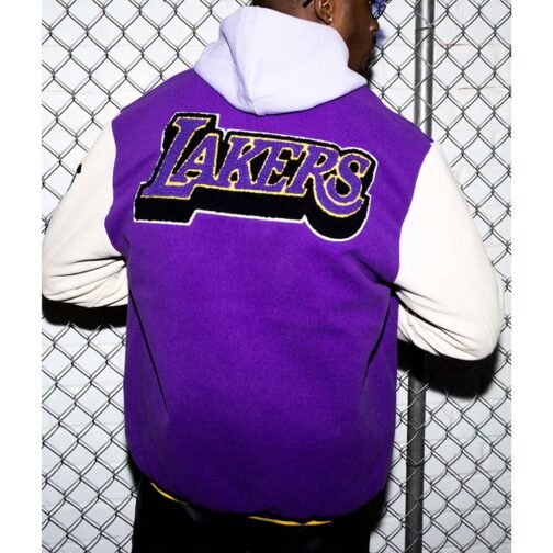 Loyalty LA Lakers Varsity Purple and White Jacket - Image 9