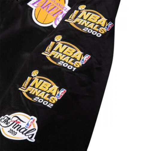 Los Angeles Lakers Champ City Black Satin Jacket - Image 7