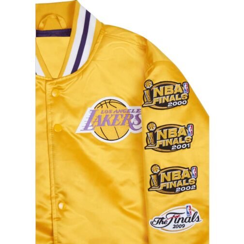 Champ City LA Lakers Yellow Satin Jacket - Image 7