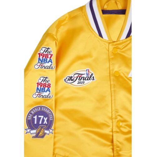 Champ City LA Lakers Yellow Satin Jacket - Image 8