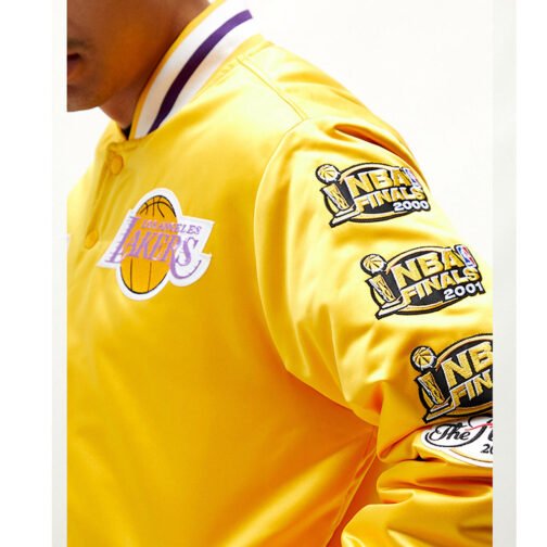 Champ City LA Lakers Yellow Satin Jacket - Image 6