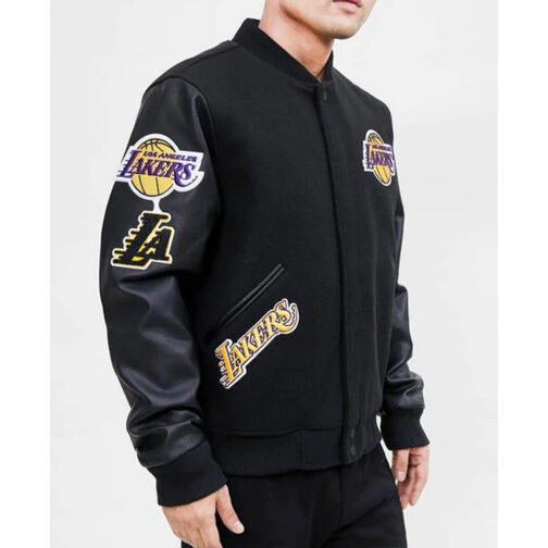 LA Lakers Classic Varsity Jacket - Image 9