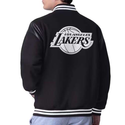 LA Lakers Clutch Hitter Black Varsity Jacket - Image 2