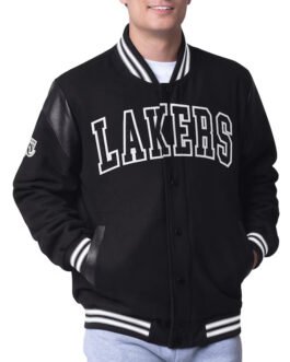 LA Lakers Clutch Hitter Black Varsity Jacket