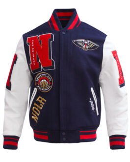 New Orleans Pelicans Mashup Classic Rib Varsity Jacket