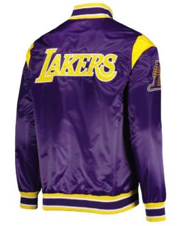 Los Angeles Lakers Force Play Purple Satin Jacket
