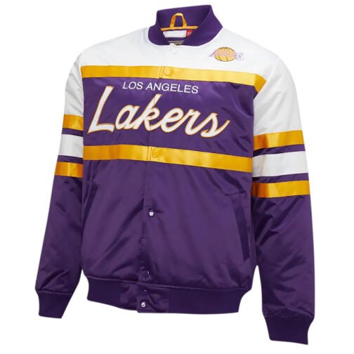 Hardwood Classics Script LA Lakers Satin Jacket