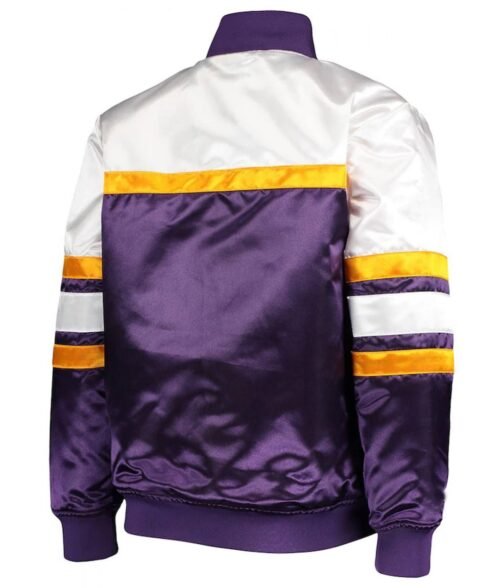 LA Lakers Hardwood Classics Purple/White Jacket - Image 2