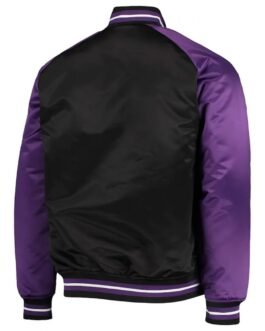 LA Lakers Hardwood Classics Reload 3.0 Purple/Black Satin Jacket