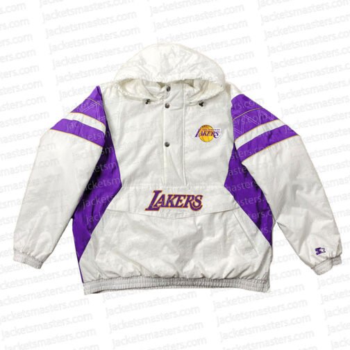 Home Team Los Angeles Lakers White Half-Zip Jacket