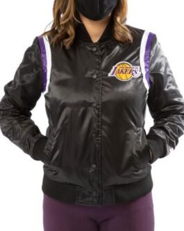 Starter Lakers Los Angeles Bomber Satin Jacket