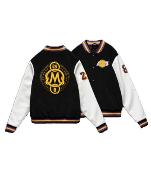 LA Lakers Black Mamba Hall of Fame Kobe Bryant Varsity Jacket - Image 3