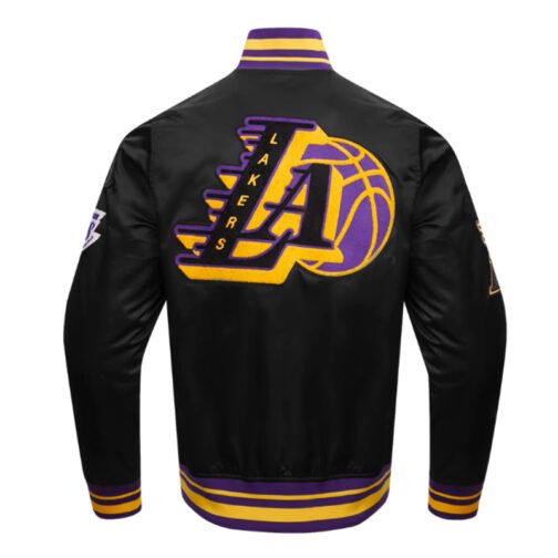 LA Lakers Mashup Classic Rib Satin Jacket - Image 2