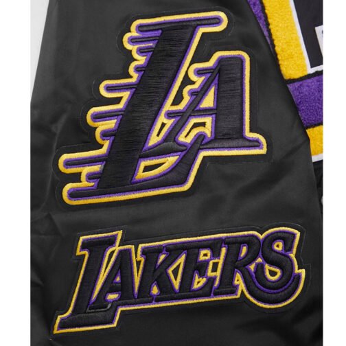 LA Lakers Mashup Classic Rib Satin Jacket - Image 5