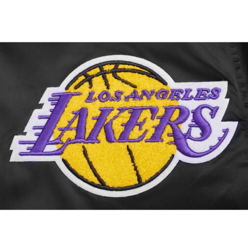 LA Lakers Mashup Classic Rib Satin Jacket - Image 7