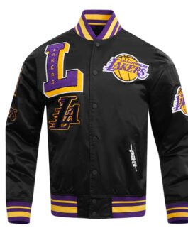 LA Lakers Mashup Classic Rib Satin Jacket