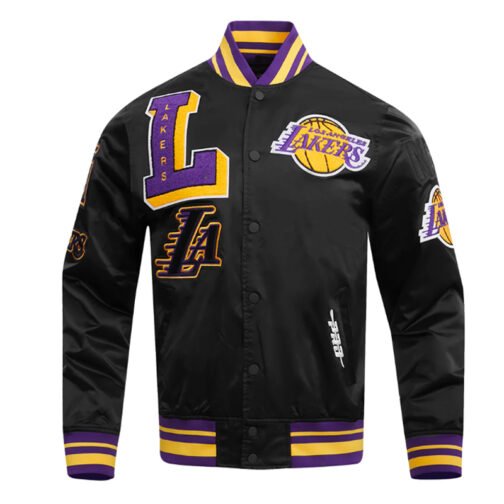 LA Lakers Mashup Classic Rib Satin Jacket