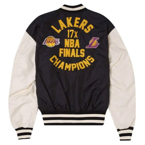 Los Angeles Lakers New Era Bomber Jacket - Image 2
