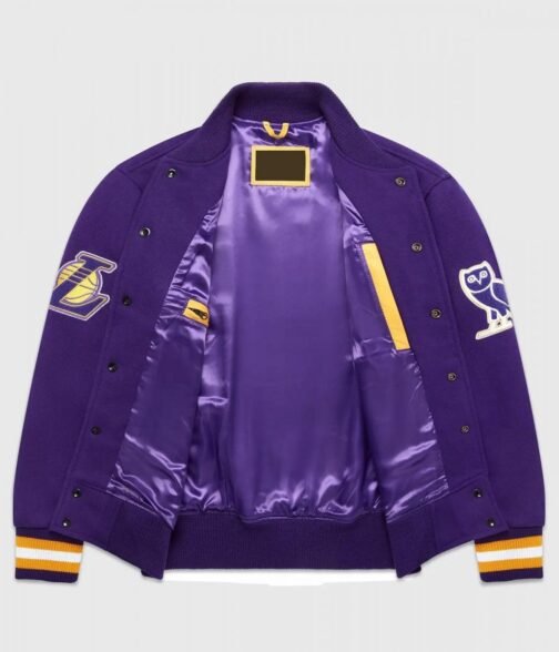 Varsity OVO LA Lakers Purple Jacket - Image 3