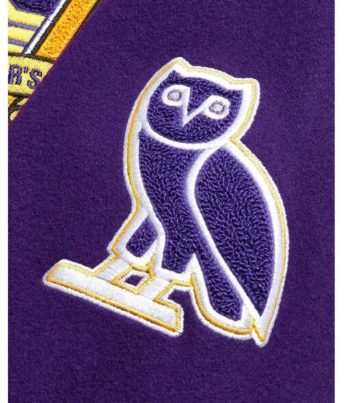 Varsity OVO LA Lakers Purple Jacket - Image 8