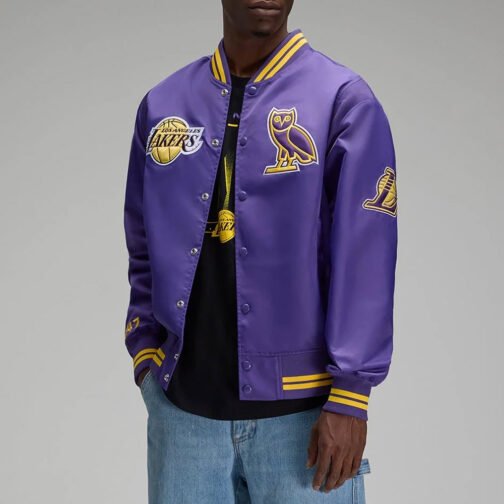 OVO LA Lakers Purple Jacket - Image 5