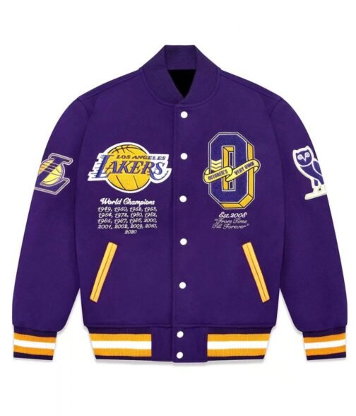 Varsity OVO LA Lakers Purple Jacket