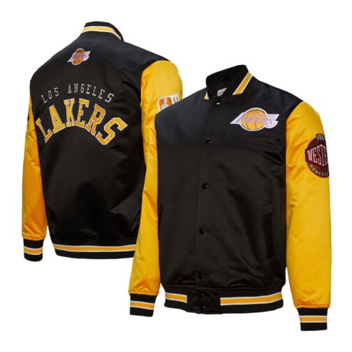 Primetime LA Lakers Black and Gold Jacket - Image 3