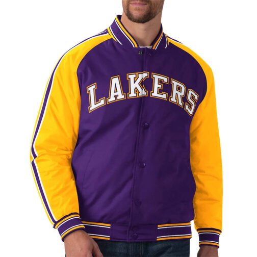 LA Lakers Polyester Purple and Yellow Jacket
