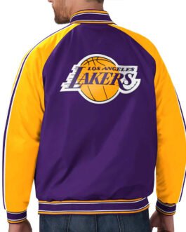 LA Lakers Polyester Purple and Yellow Jacket
