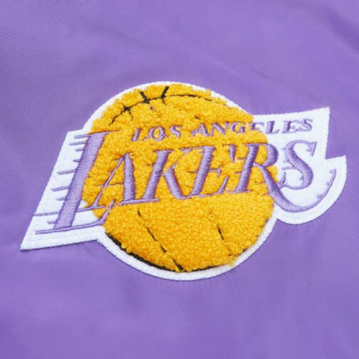 Purple LA Lakers Satin Full-Zip Jacket - Image 3