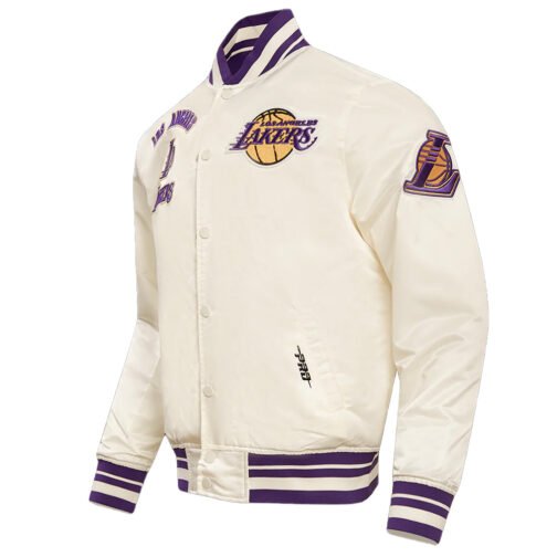LA Lakers Retro Classic Rib Jacket - Image 5