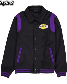 Los Angeles Lakers Sport Night Teddy Varsity Jacket