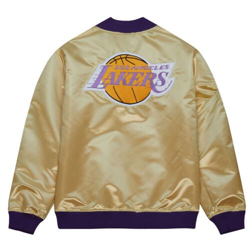 LA Lakers Team OG 2.0 Gold Satin Jacket - Image 2