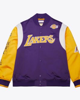 LA Lakers Team Origins Purple Satin Jacket