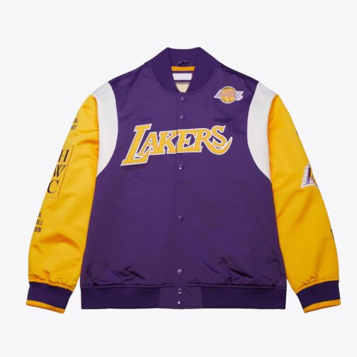 LA Lakers Team Origins Purple Satin Jacket