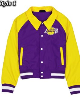 LA Lakers Purple and Yellow Throwback Jacket