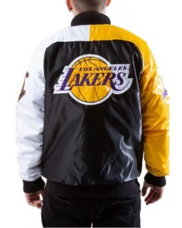 Los Angeles Lakers Tri-Color Varsity Satin Jacket