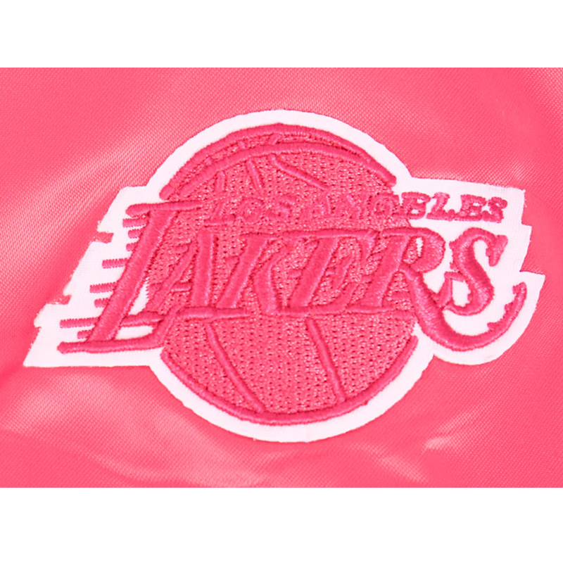 Los Angeles Lakers Triple Pink Satin Jacket - Image 3