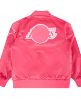 Los Angeles Lakers Triple Pink Satin Jacket
