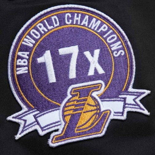 LA Lakers Vintage Logo Lightweight Satin Jacket - Image 3