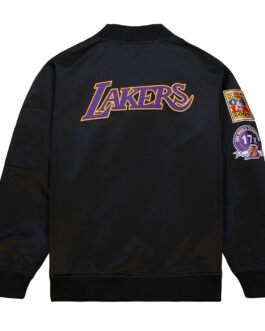 LA Lakers Vintage Logo Lightweight Satin Jacket