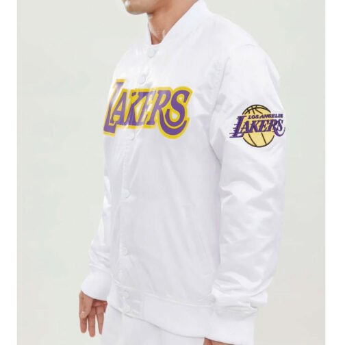 Wordmark Los Angeles Lakers Satin Jacket - Image 9