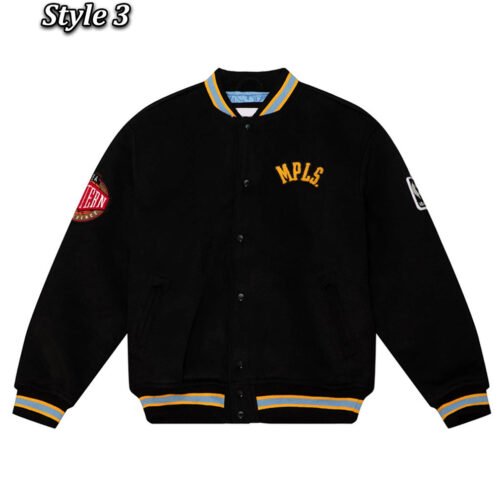 Varsity Los Angeles Lakers Black Wool Jacket - Image 3