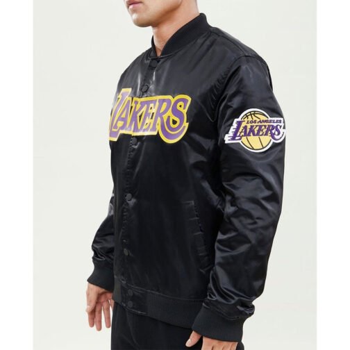 Wordmark Los Angeles Lakers Satin Jacket - Image 7