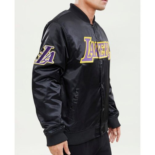 Wordmark Los Angeles Lakers Satin Jacket - Image 10