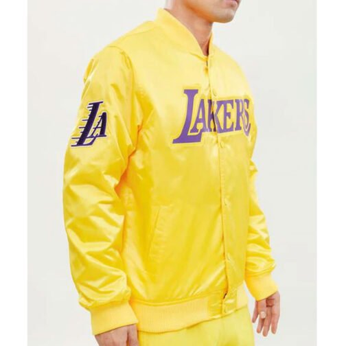 Wordmark Los Angeles Lakers Satin Jacket - Image 11