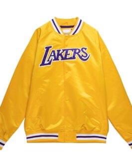 LA Lakers Yellow Lightweight Satin Jacket