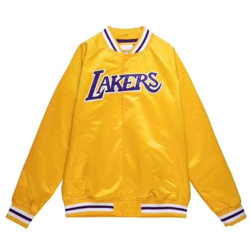 LA Lakers Yellow Lightweight Satin Jacket